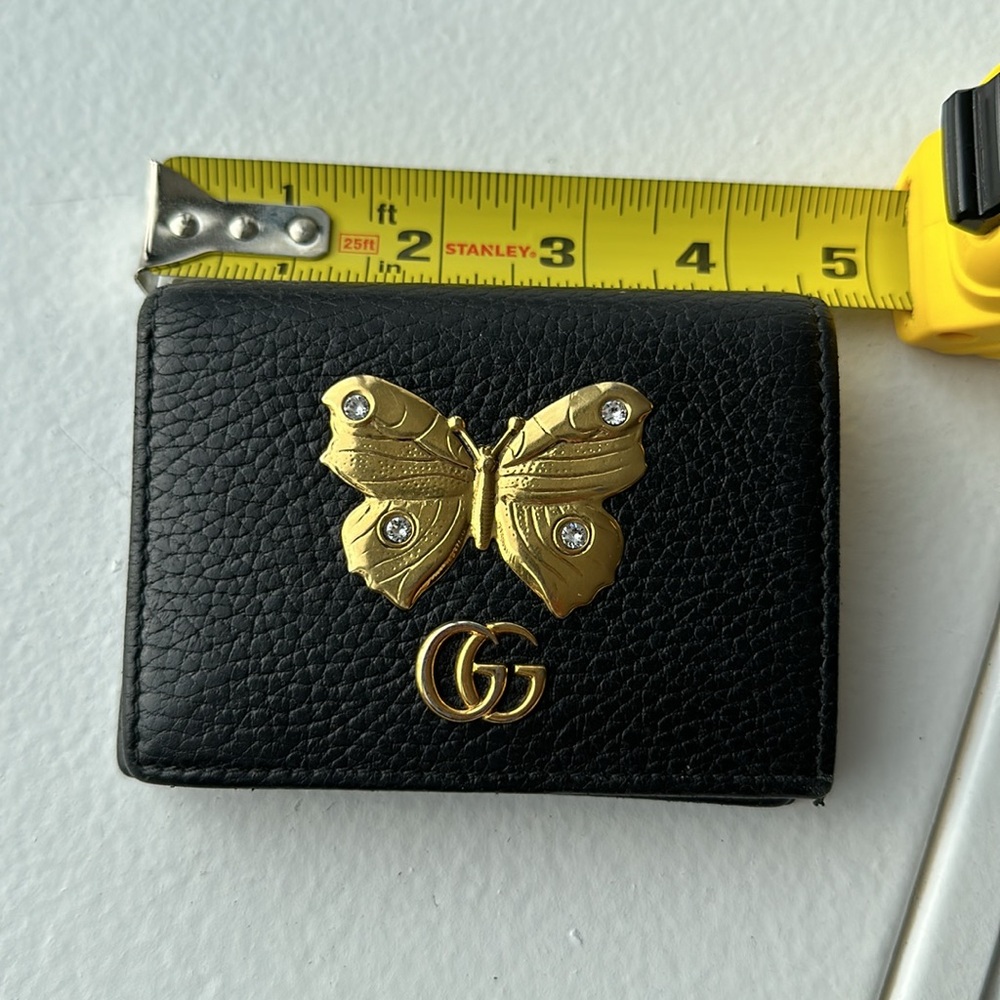 Gucci Black Wallet with Gold Butterfly Accent - Picture 6 of 7